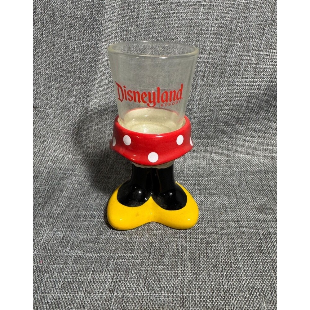 Disneyland Resort Minnie Mouse Figural Shot Glass Red Polka Dot Skirt Disney